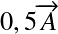 &Eacute;quation en notation Latex&nbsp;: 0,5\overrightarrow{A}