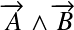 &Eacute;quation en notation Latex&nbsp;: \overrightarrow{A}\wedge \overrightarrow{B}