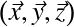 &Eacute;quation en notation Latex&nbsp;: \left(\vec{x},\vec{y},\vec{z}\right)